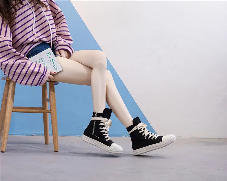 High top sneakers / Shoes for Rock lovers / Retro platform Alternative Fashion Unisex Shoes