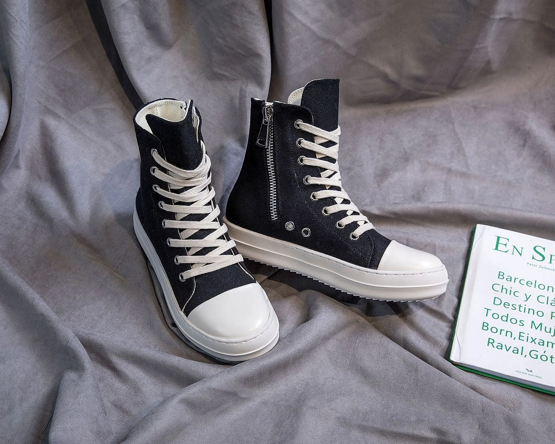 High top sneakers / Shoes for Rock lovers / Retro platform Alternative Fashion Unisex Shoes