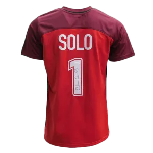 Hope Solo Autographed Soccer Red Jersey (JSA)