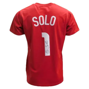 Hope Solo Autographed USA Soccer Jersey Red (JSA)