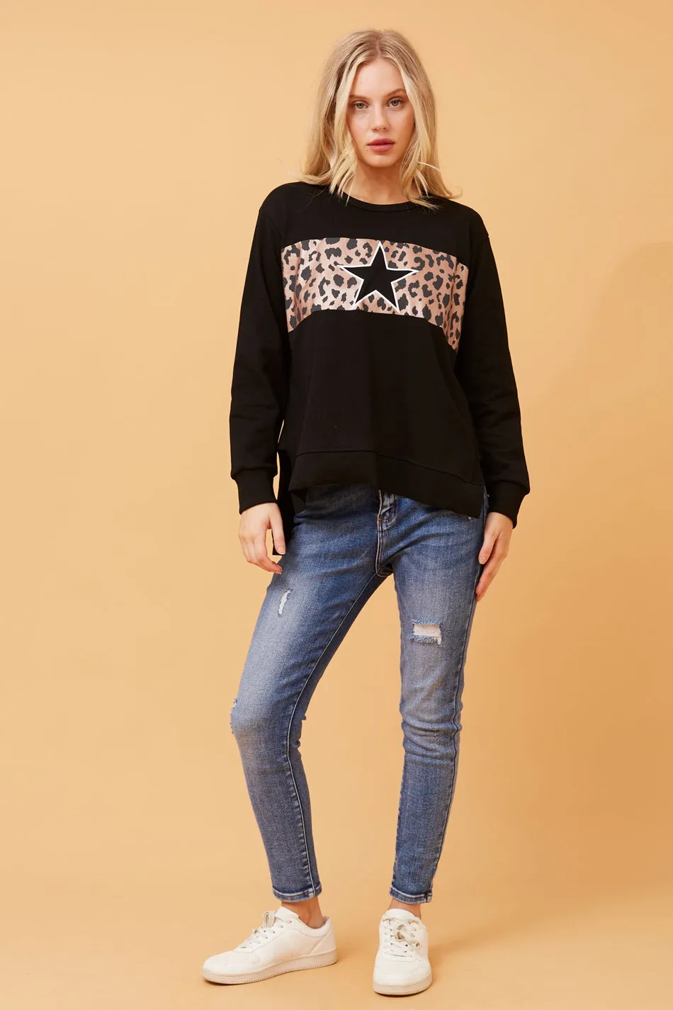 HUDSON ANIMAL PRINT SWEATSHIRT