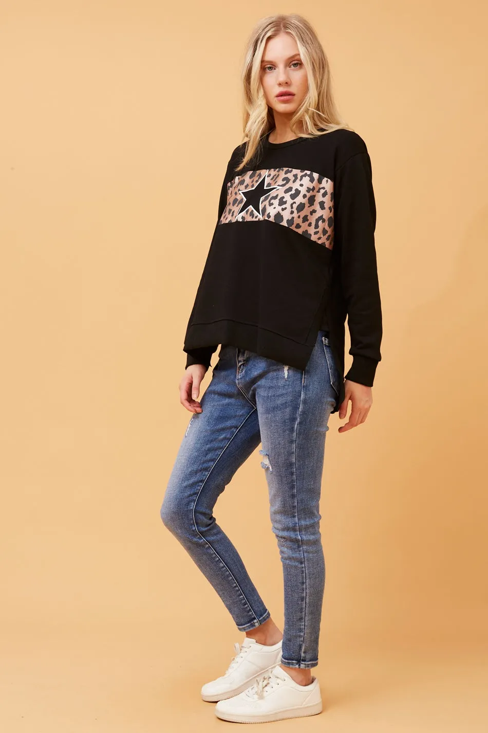 HUDSON ANIMAL PRINT SWEATSHIRT