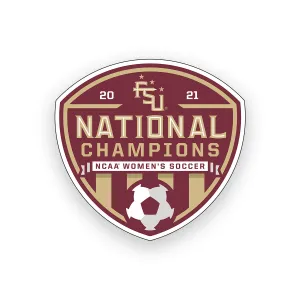 Image One 2021 FSU National Champions NCAA Women's Soccer Shield Design 2" Decal