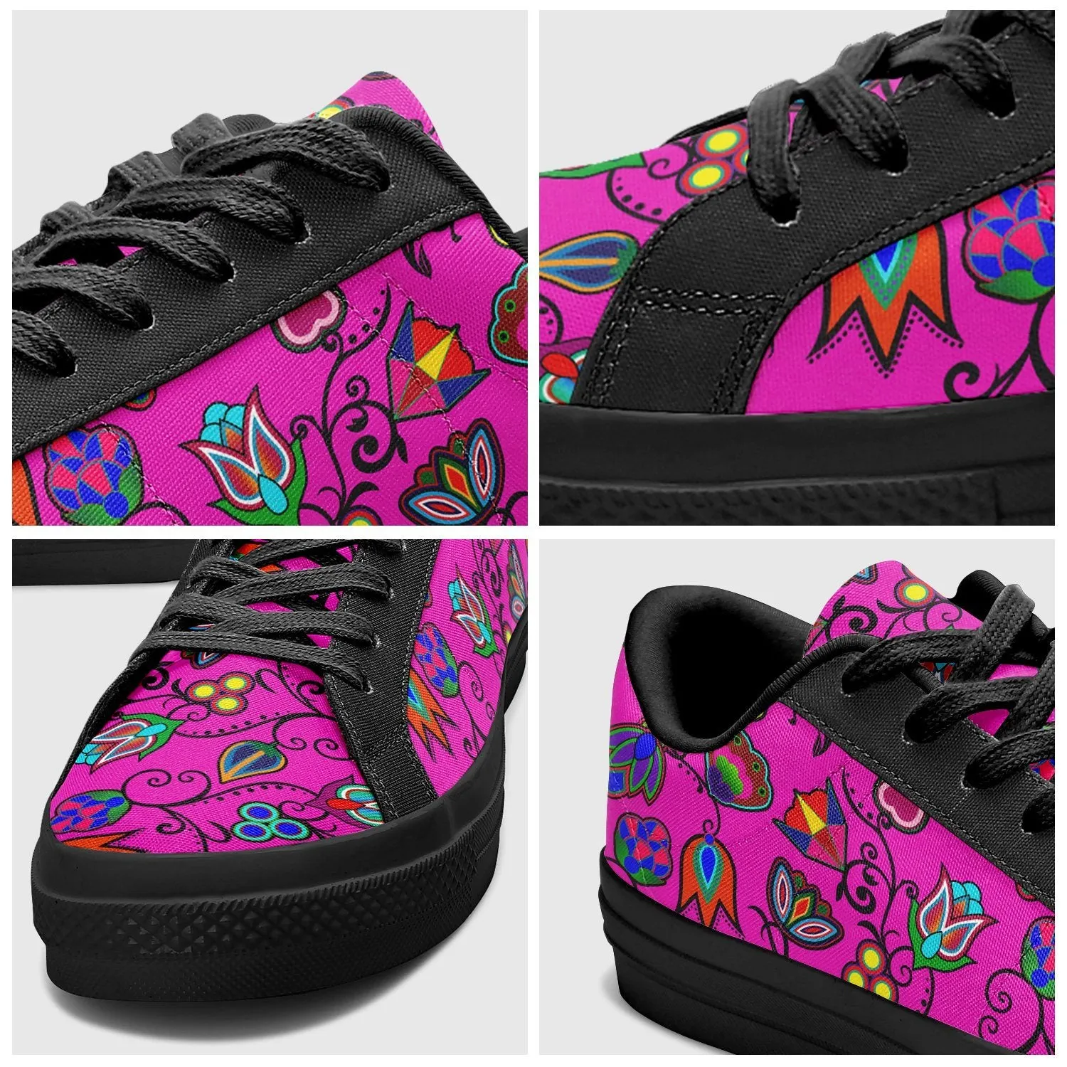 Indigenous Paisley Aapisi Low Top Canvas Shoes Black Sole