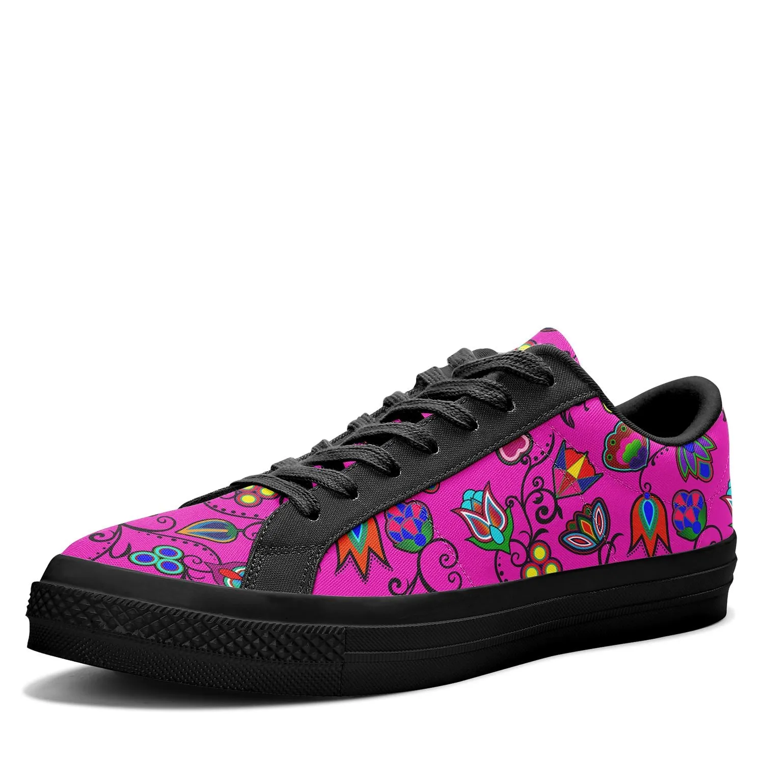 Indigenous Paisley Aapisi Low Top Canvas Shoes Black Sole