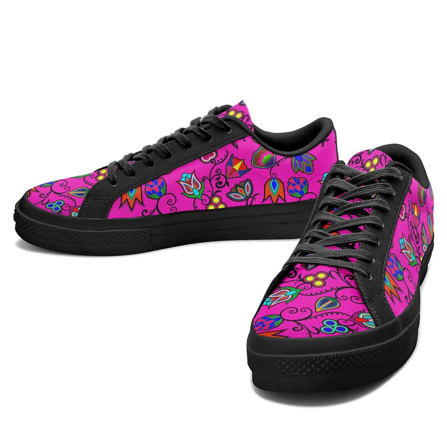 Indigenous Paisley Aapisi Low Top Canvas Shoes Black Sole