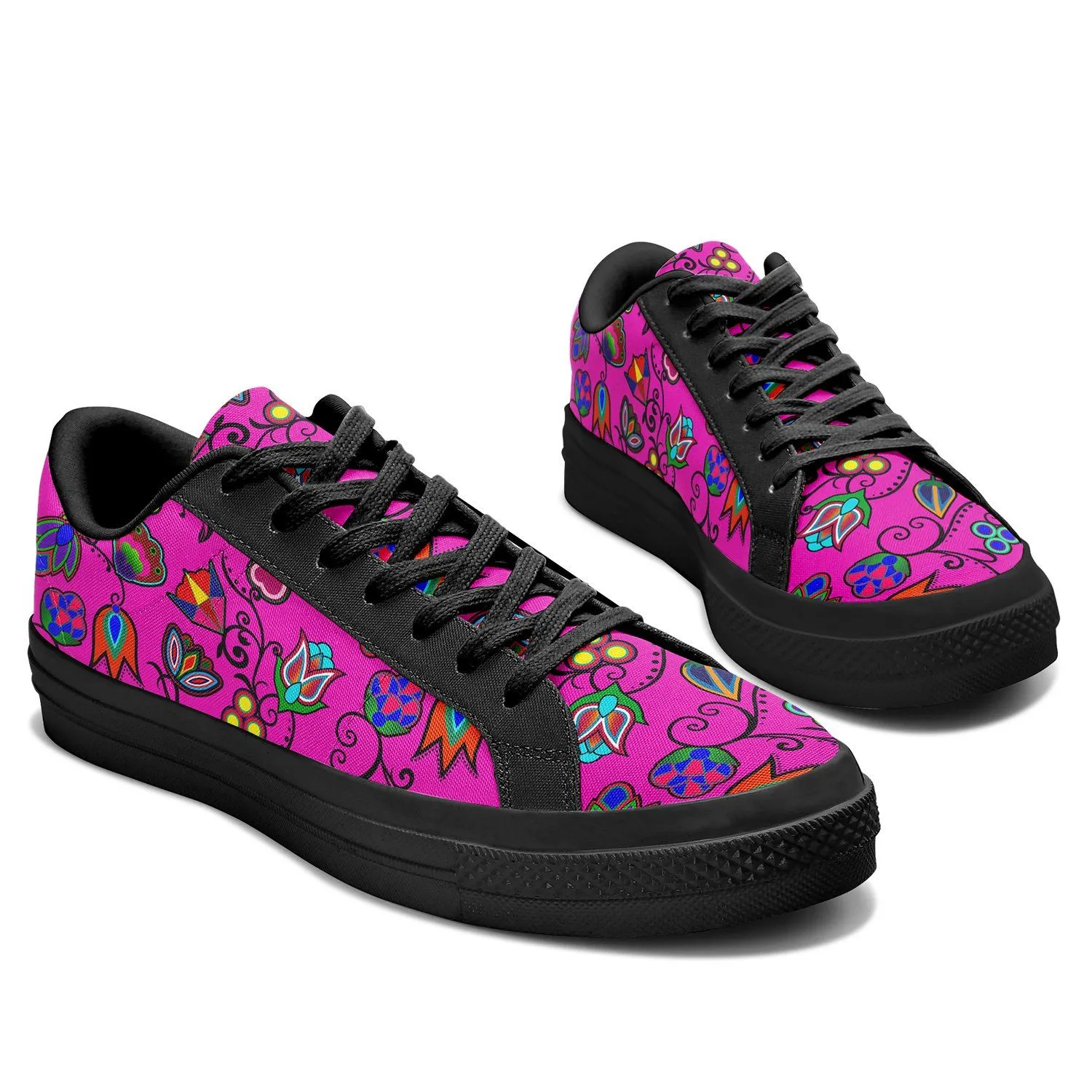 Indigenous Paisley Aapisi Low Top Canvas Shoes Black Sole