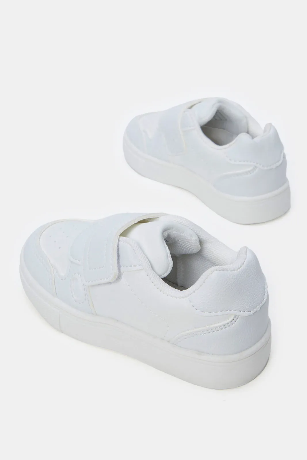 Infant Boys White Embossed Sneakers