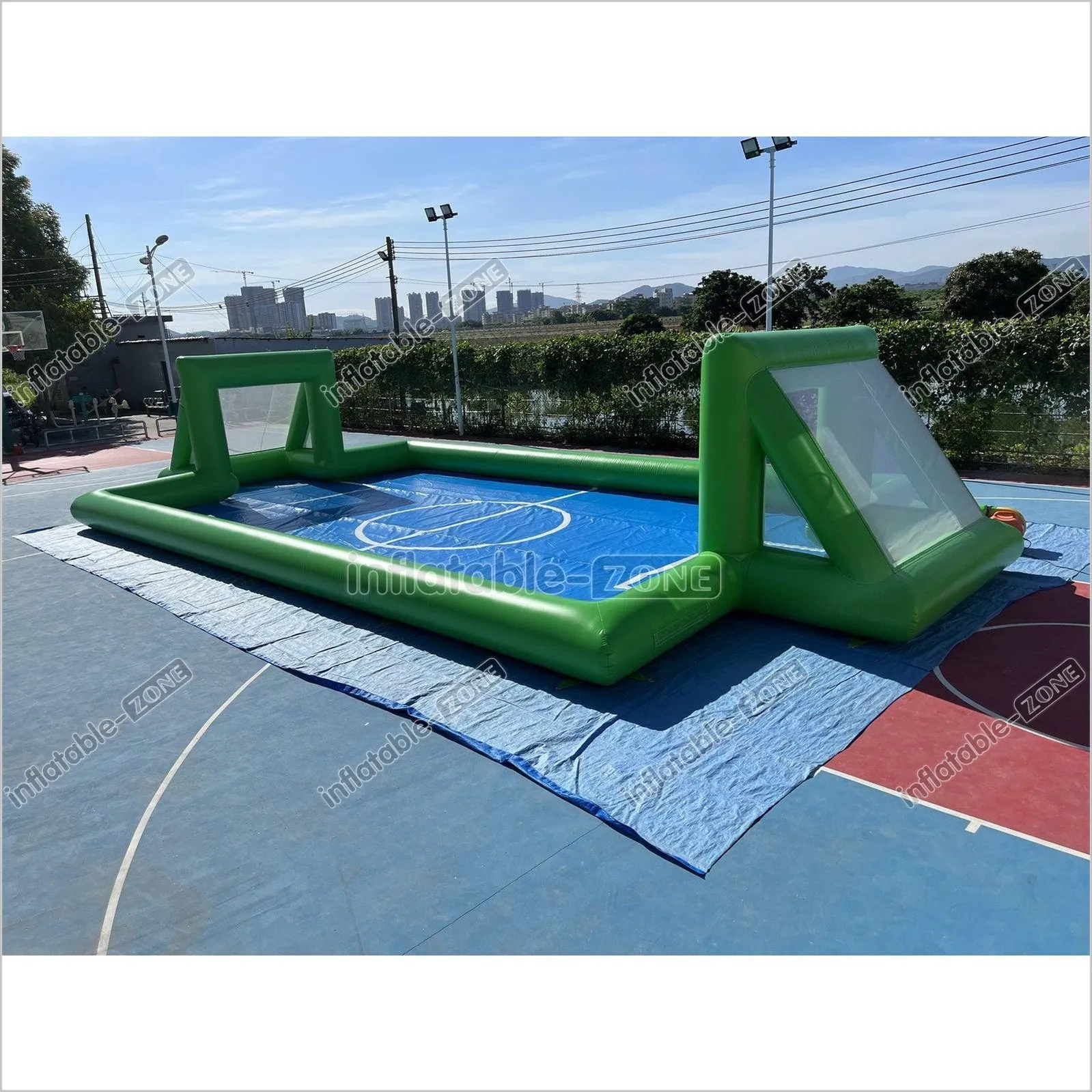 Inflatable Soap Soccer Field Blow Up Soccer Pitch Inflatable Soccer Arena