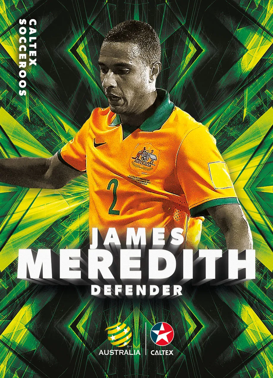 James Meredith, Caltex Socceroos Base card, 2018 Tap'n'play Soccer Trading Cards