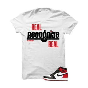 Jordan 1 Og Black Toe White T Shirt (Real Recognized Real)