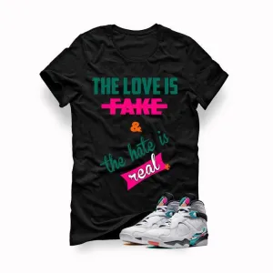 Jordan 8 South Beach Black T (The Love Is Fake)