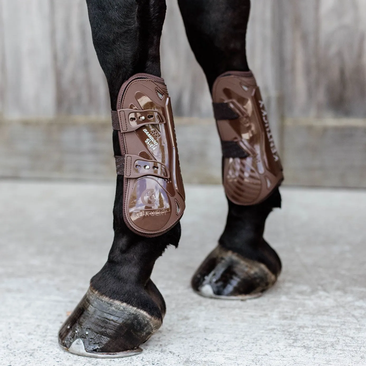 Kentucky Horsewear Bamboo Tendon Boots Elastic - Brown