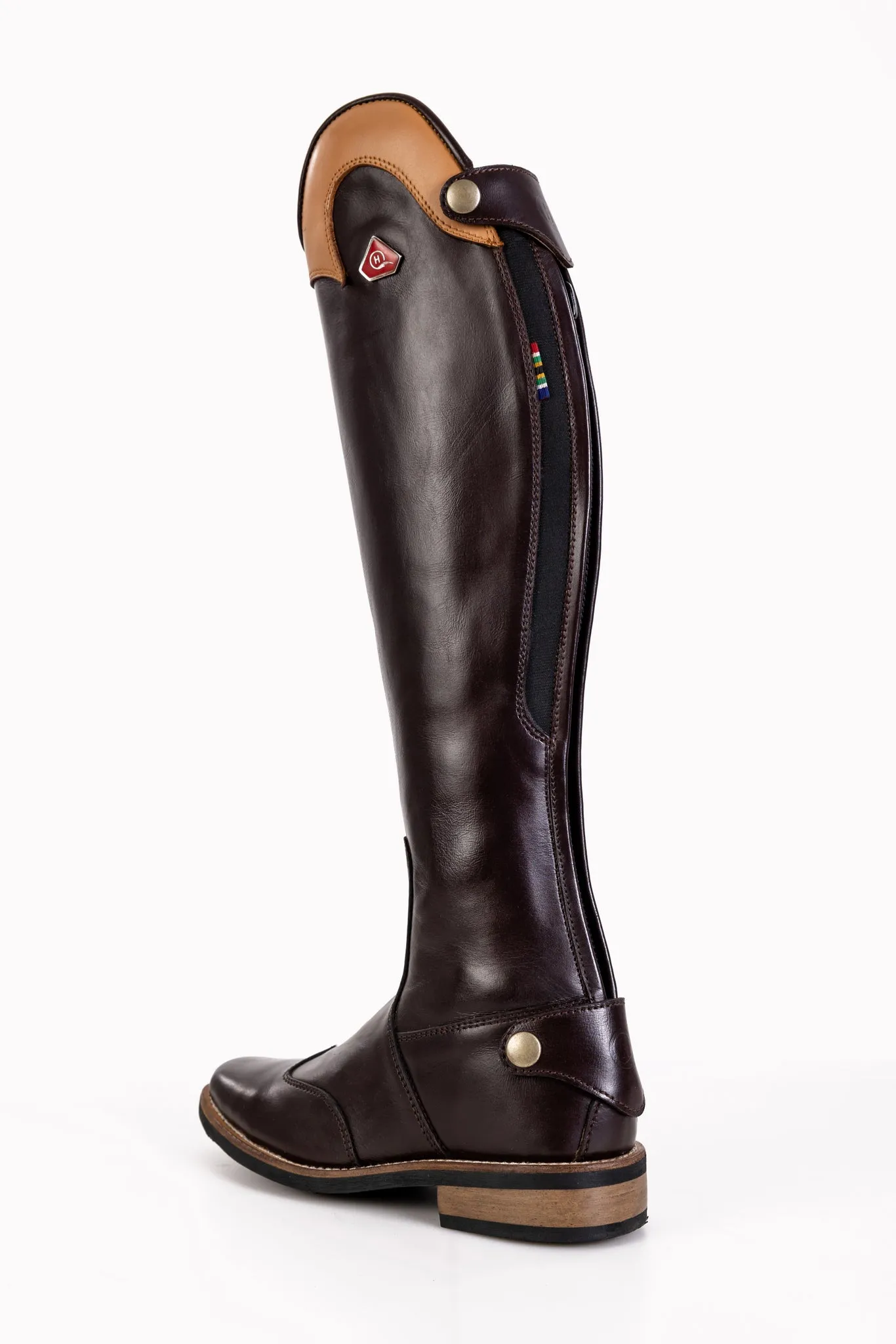 Lesedi Two-Tone leather riding boots