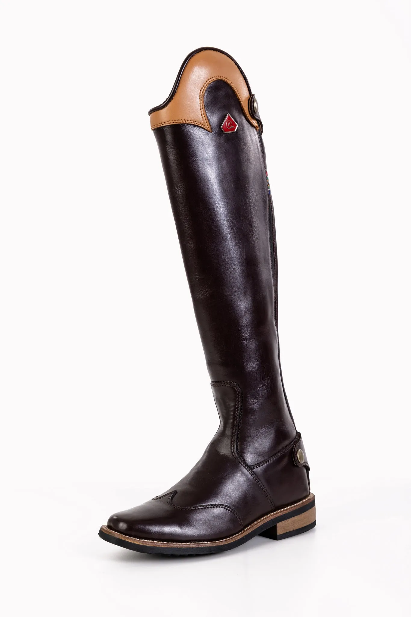 Lesedi Two-Tone leather riding boots