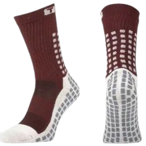 MAROON TRUSOX 3.0 MID-CALF CUSHION CREW GRIP SOCKS