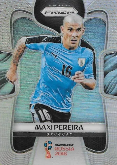 Maxi Pereira, Silver Refractor, 2018 Panini Prizm World Cup Soccer