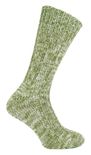 Mens 100% Wool Socks (6-11 UK / Green)