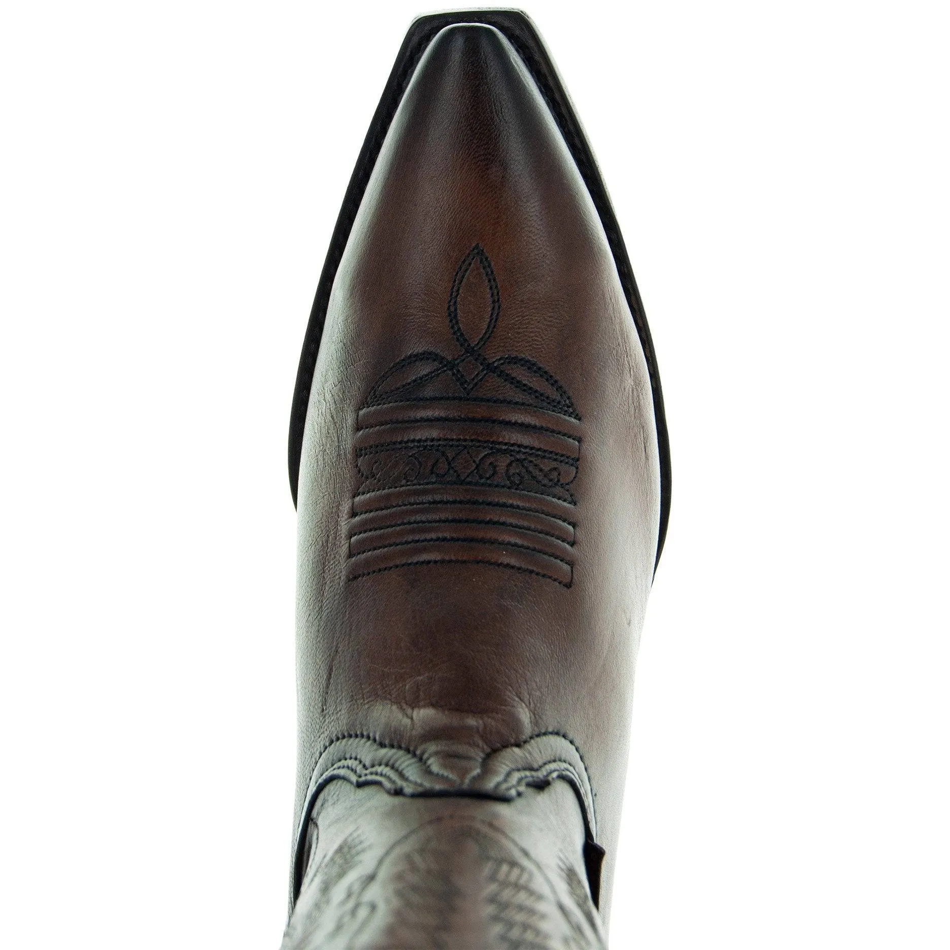 Men's Snip Toe Cowboy Boots Burnished Brown (H50030)