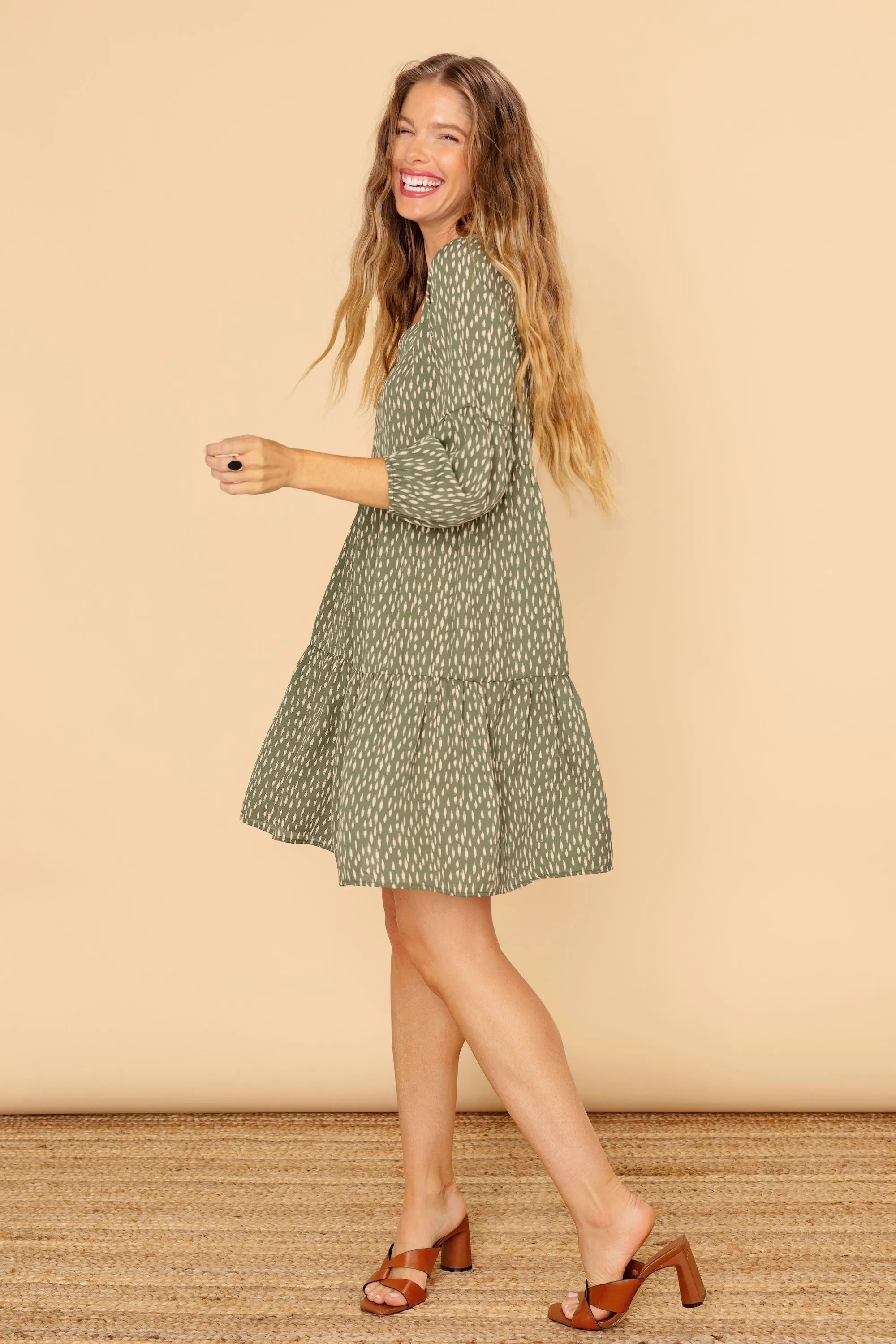 Millie V-Neck Short Swing Dress