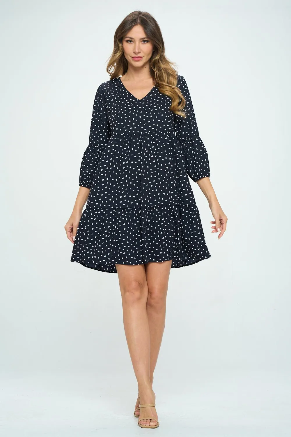 Millie V-Neck Short Swing Dress