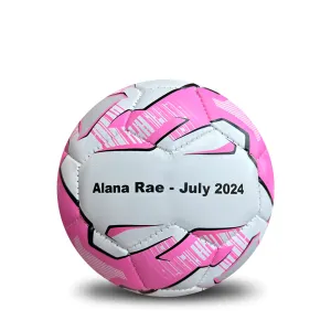 Mini Personalised Pink Soccer Ball (Mini size)