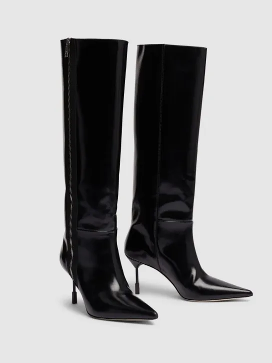 MSGM   75mm Tr leather tall boots 