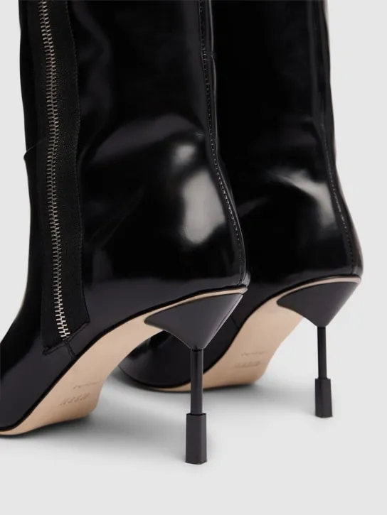 MSGM   75mm Tr leather tall boots 