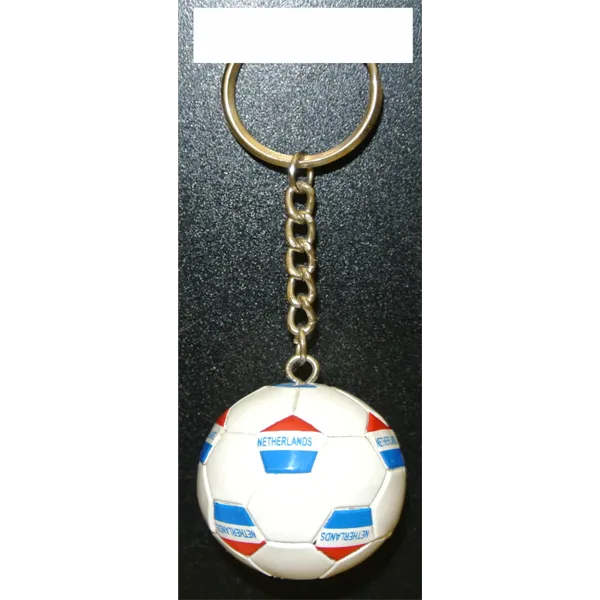 Netherlands Soccer Ball Metal Key Chain