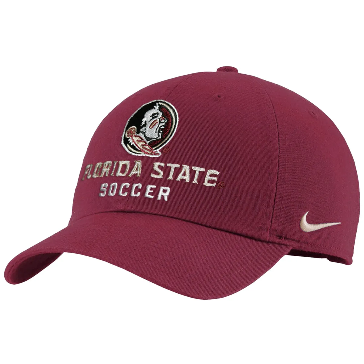 Nike Men's Seminole Logo/Florida State Soccer Adjustable Club Cap - Garnet