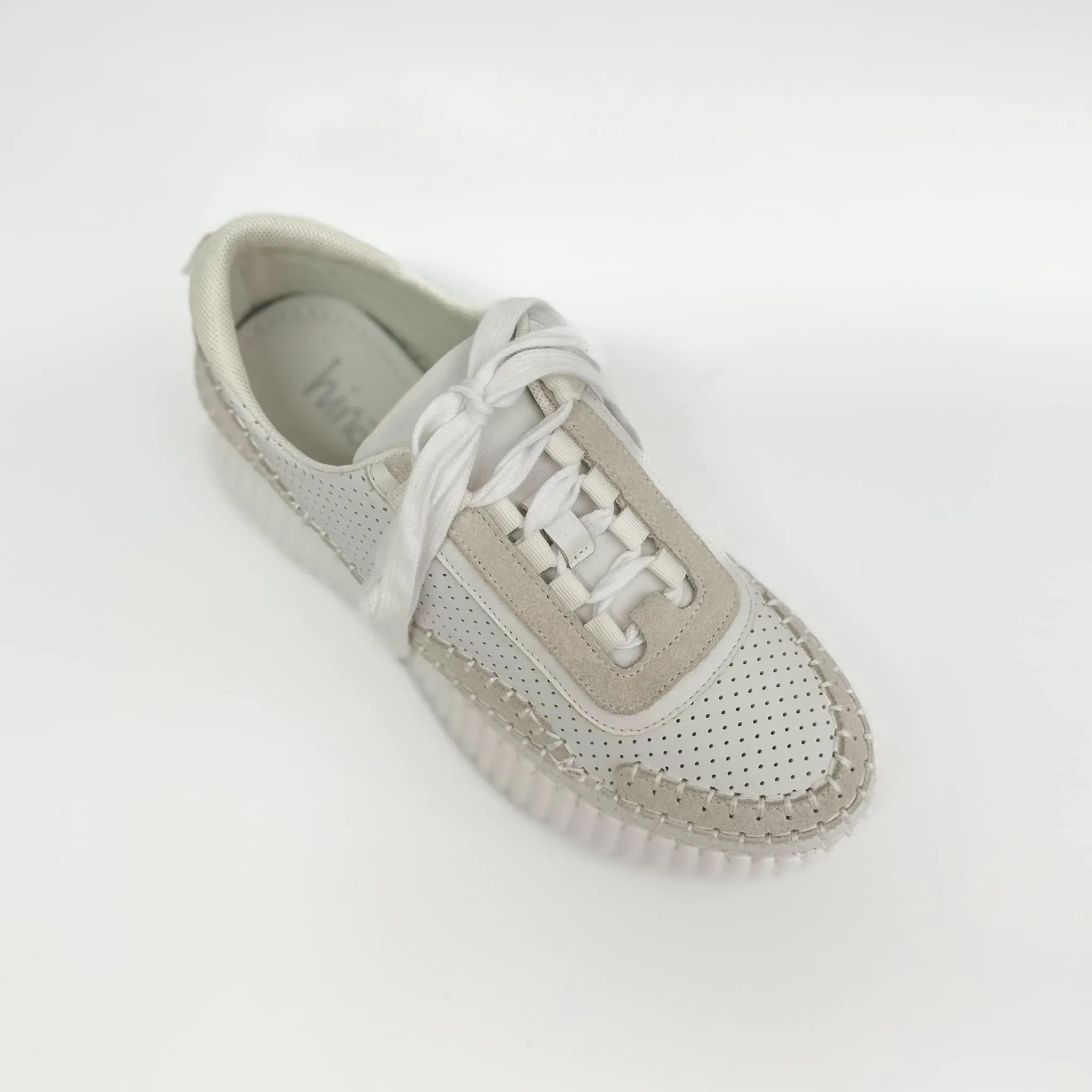 Otago Sneaker Shoe | White   Grey Suede