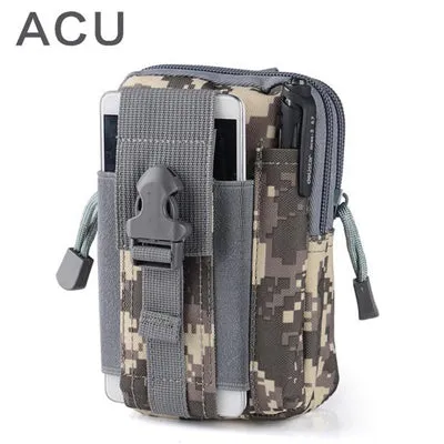 Outdoor Camping Climbing Bag Tactical Military Molle Hip Waist Belt  Wallet Pouch Purse Phone Case for iPhone 7 for Samsung