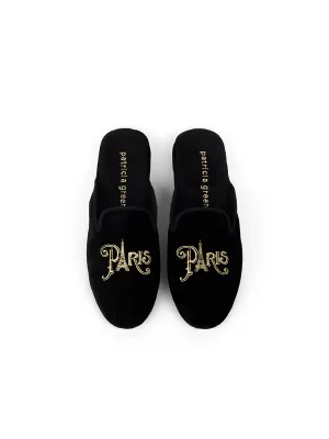 Paris France Velvet Slipper