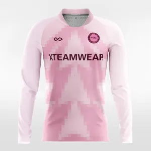 Pink Mosaic - Customized Men's Sublimated Long Sleeve Soccer Jersey