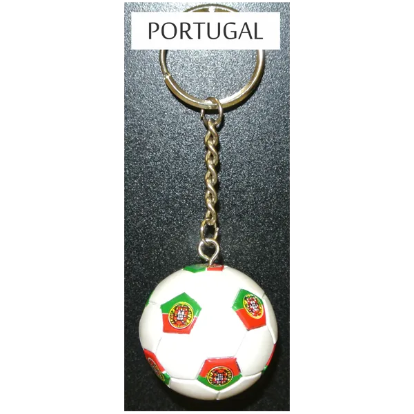 Portugal Soccer Ball Metal Key Chain