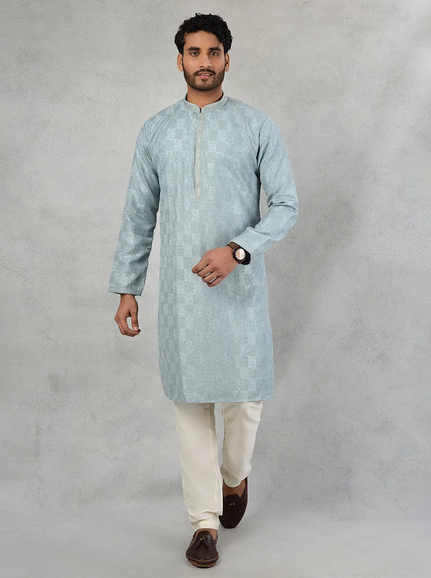 Powder Grey Kurta Pajama | TULA