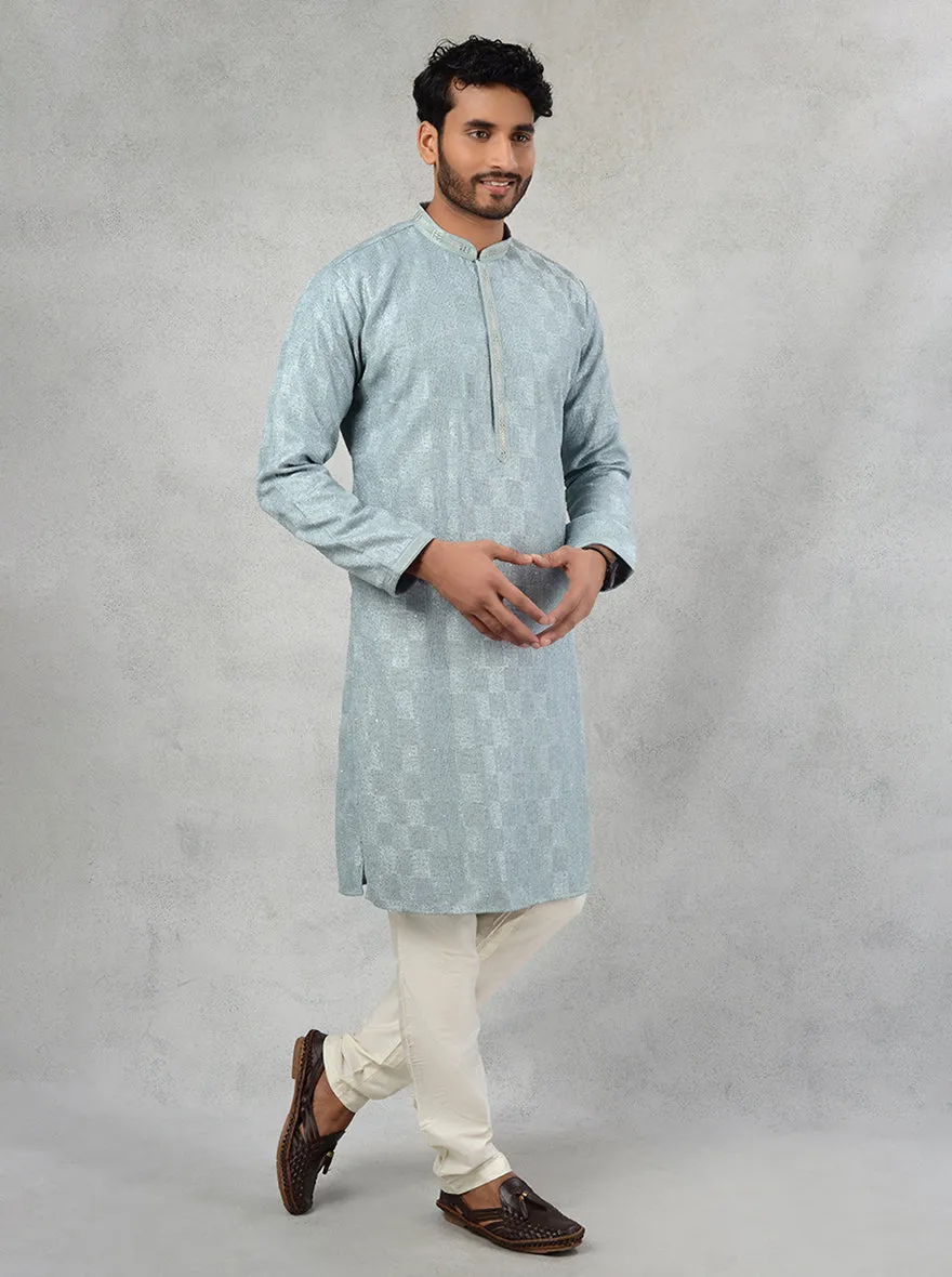 Powder Grey Kurta Pajama | TULA