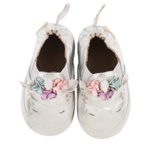 Robeez soft soles Uma Unicorn Silver