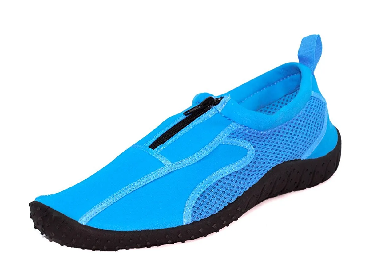 Rockin Footwear Kids Aqua Neon Zippers Rubber Water Shoe