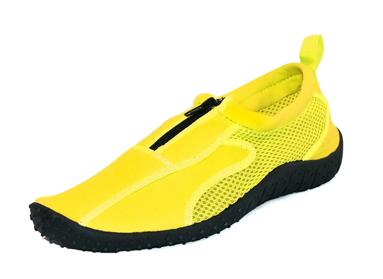 Rockin Footwear Kids Aqua Neon Zippers Rubber Water Shoe