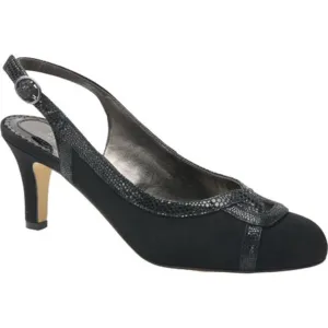 Ros Hommerson Women's Java Slingback Black Microtouch Shoes 10 W