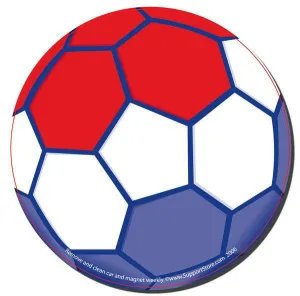 RWB Soccer Ball Car Magnet