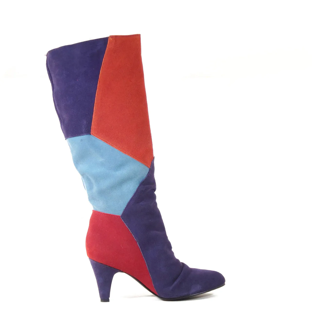 Samira Patchwork Tall Heeled Boots