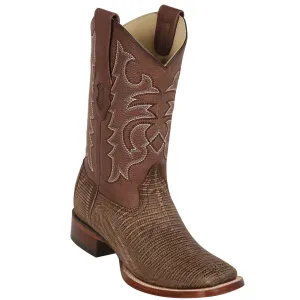 Sanded Brown Lizard Cowboy Boots