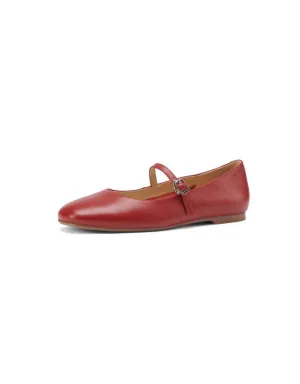 Single Strap Soft Leather Flats Ballet Shoes