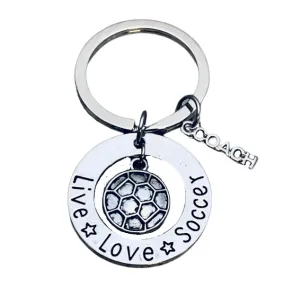 Soccer Coach Keychain - Live Love Soccer