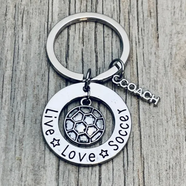 Soccer Coach Keychain - Live Love Soccer