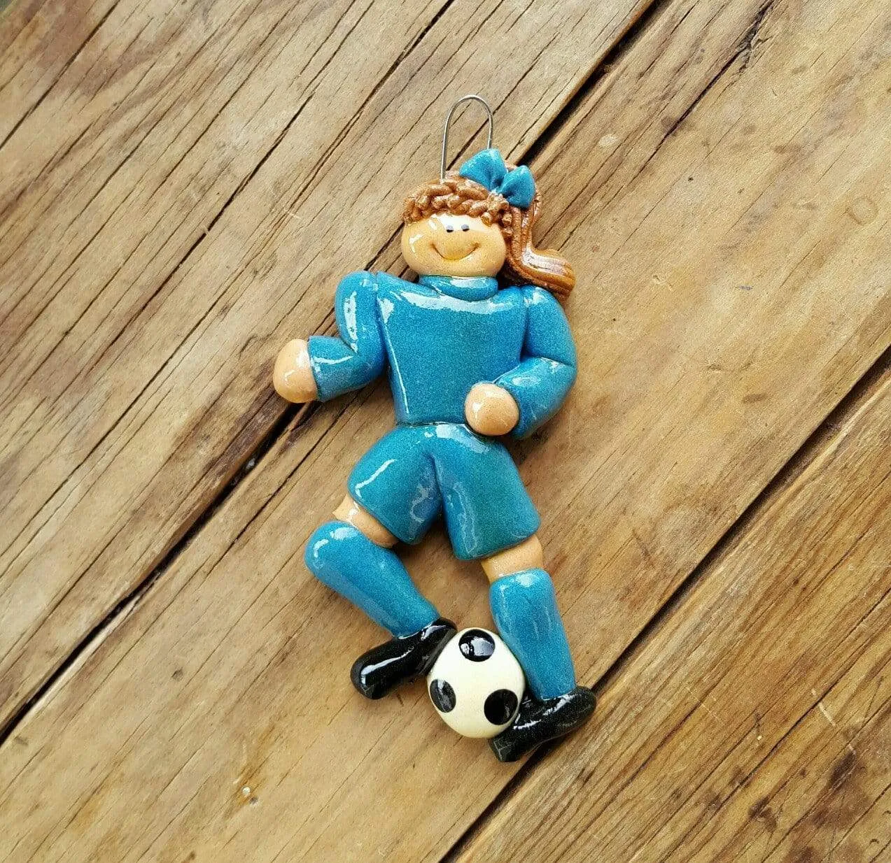 Soccer Player Female Christmas Ornament No