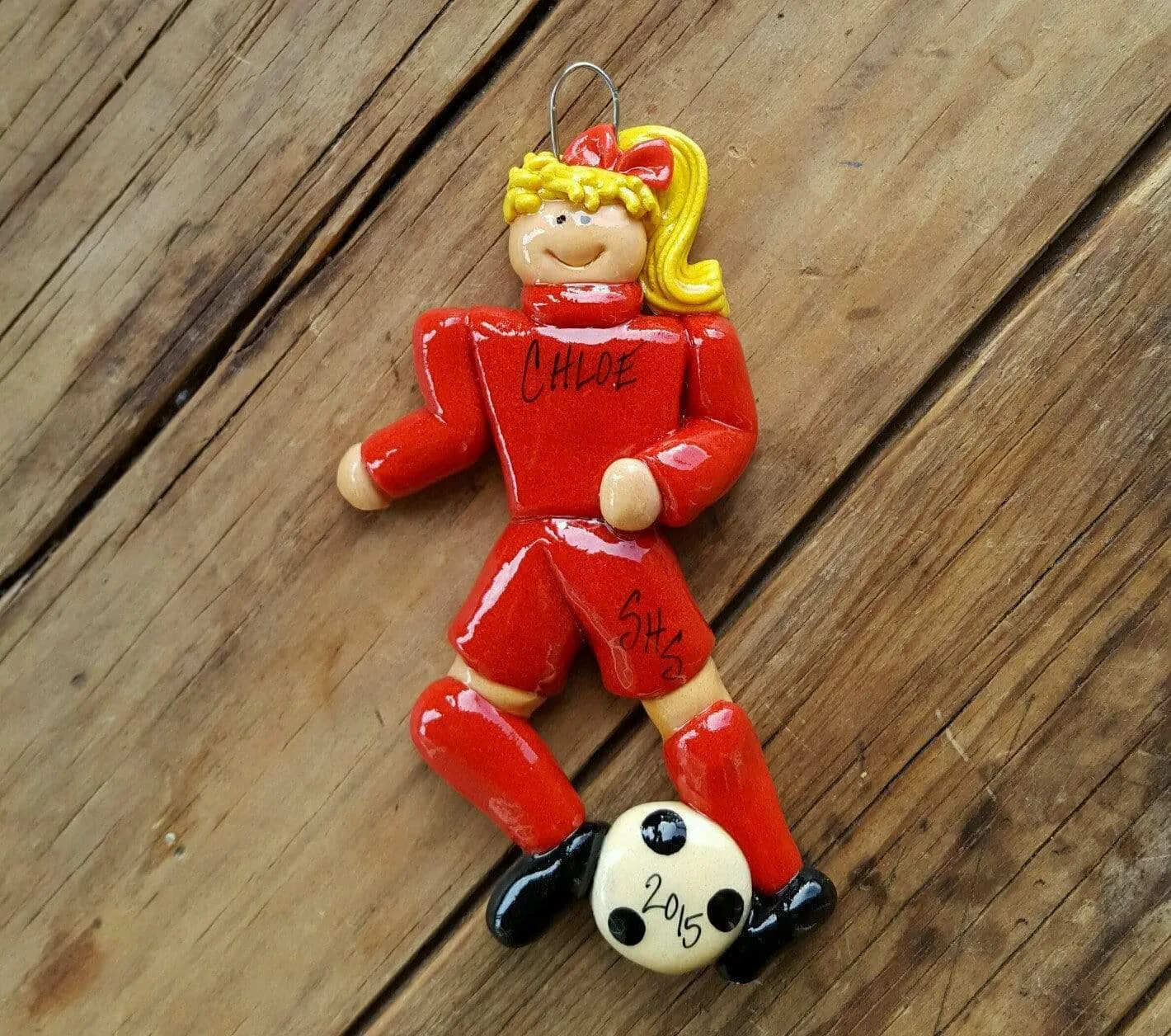 Soccer Player Female Christmas Ornament No