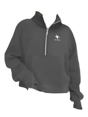 Soccer25 - Women's graphite gray sweatshirt with zipper (Can't be worn as school outerwear)